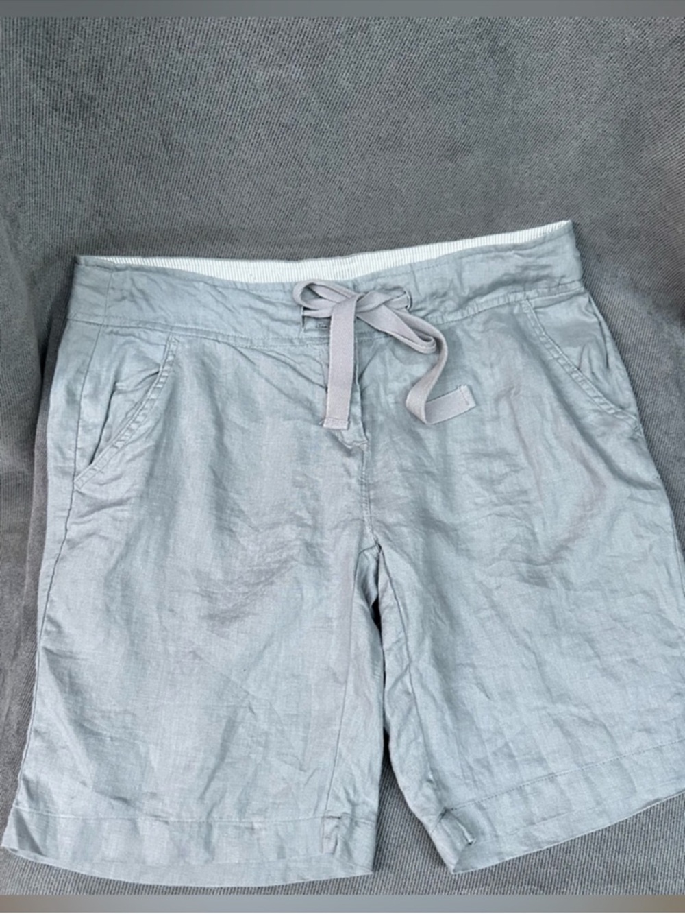 Carol Little linen shorts grey women’s size 6 mid rise